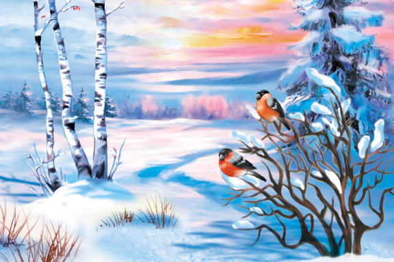 Мастер-класс по живописи «Зимний пейзаж»